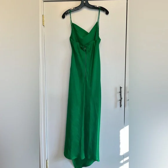 NWT Alice + Olivia Harmony Draped Silk Slip Dress - Picture 7 of 14